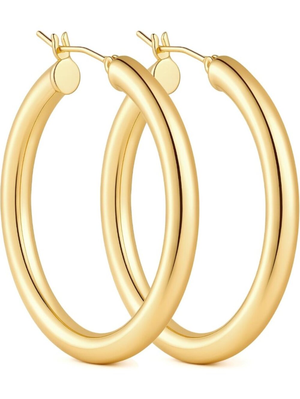 Chunky 14K Gold Hoop Earrings for Women | Stylish & Elegant Fashion Jewelry